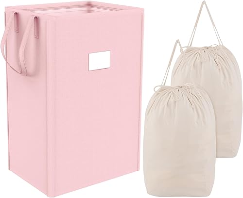 Miniatura 10 de MCleanPin Cesta de lavandería plegable de 225 litros con bolsas de lavandería, cesta de ropa sucia, cesta de lavandería con asas, cesta plegable