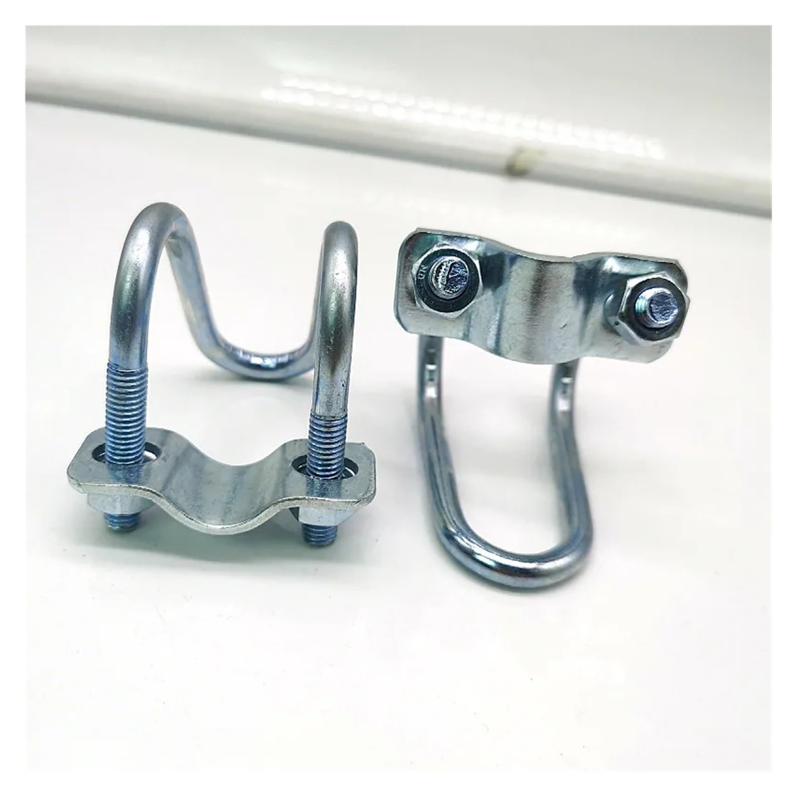 Morsetto a croce per tubi, Morsetto for Tubo Trasversale Con Doppio Bullone A Forma Di U M8 In Acciaio Al Carbonio Zincato, Dimensioni Multiple(32x32mm)