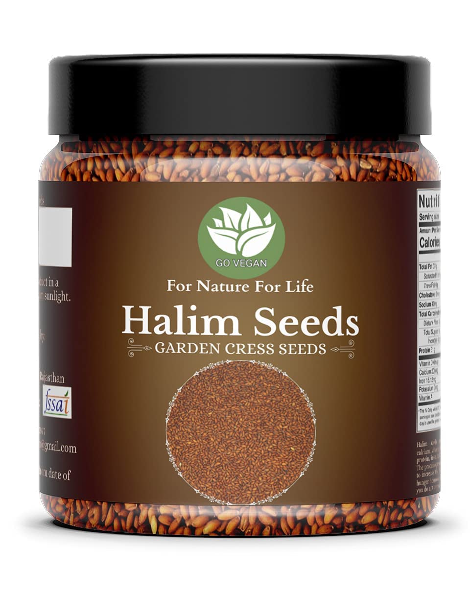Go Vegan Halim Seeds 400 gm | Garden Cress Asaliya | Aliv Pure & Natural |Haleem Seeds | Halim Seeds for Eating - Diwali Gift Pack (B0D6G11TB1) Amazon Price History, Amazon Price Tracker