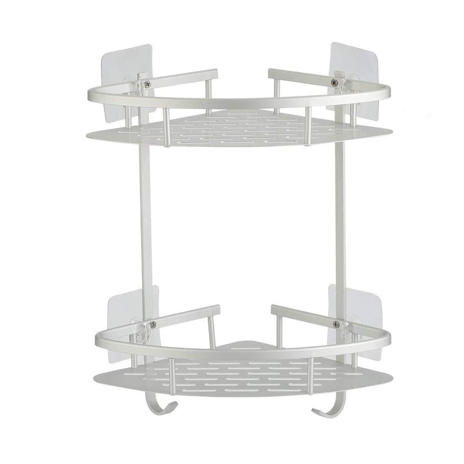 ZXQZ Bathroom Shelves Bathroom Glass Shelf, Double Wall Corner Wall Shelf, Vanity Storage Triangle Basket, for Shower Room Bathroom Furniture