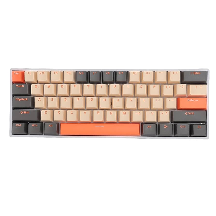 Amazon | 61 キー メカニカル キーボード、RGB バックライト付き