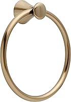 Delta Lahara Champagne Bronze Towel Ring Holder - Wall Mount Bathroom Towel Rack 73846-CZ