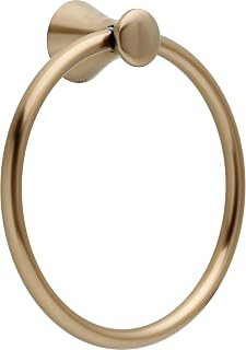 Delta Lahara Champagne Bronze Towel Ring Holder - Wall Mount Bathroom Towel Rack 73846-CZ