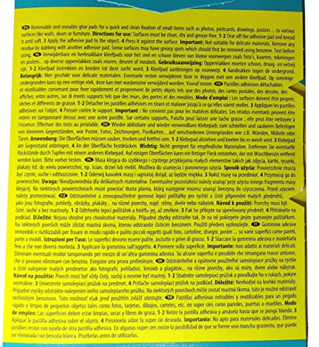 Bison Patafix Fixierpaste, 80 Klebepunkte, abnehmbar und wiederverwendbar, Weiß