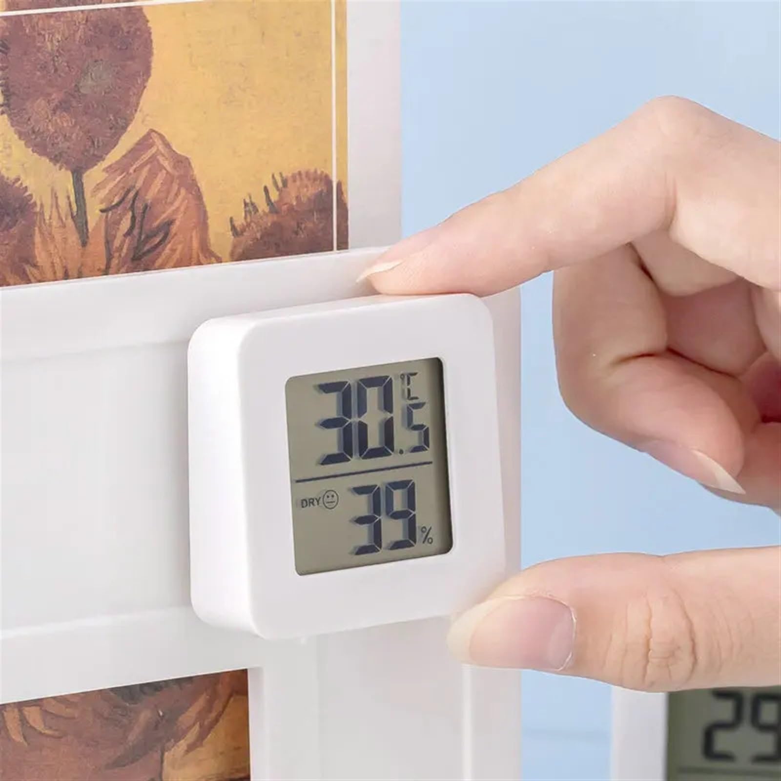 Mini termómetro digital LCD for habitación, sensor de temperatura, medidor de humedad e higrómetro for interiores.(3pcs)