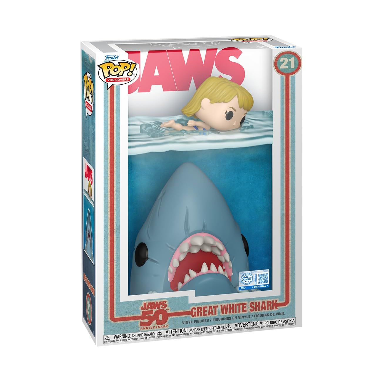 FUNKO POP! ジョーズ　グレートホワイトシャーク　50周年版 Pop! Super Great White Shark | Funko