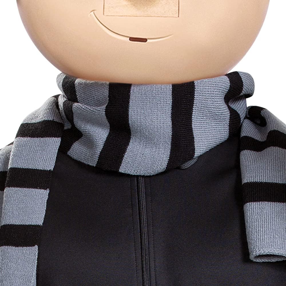 Gru Costume Kit, Official Minions Gru Adult Costume Mask and Scarf, Single Size Men's Halloween Costume Accessories Multicolored - Image 4
