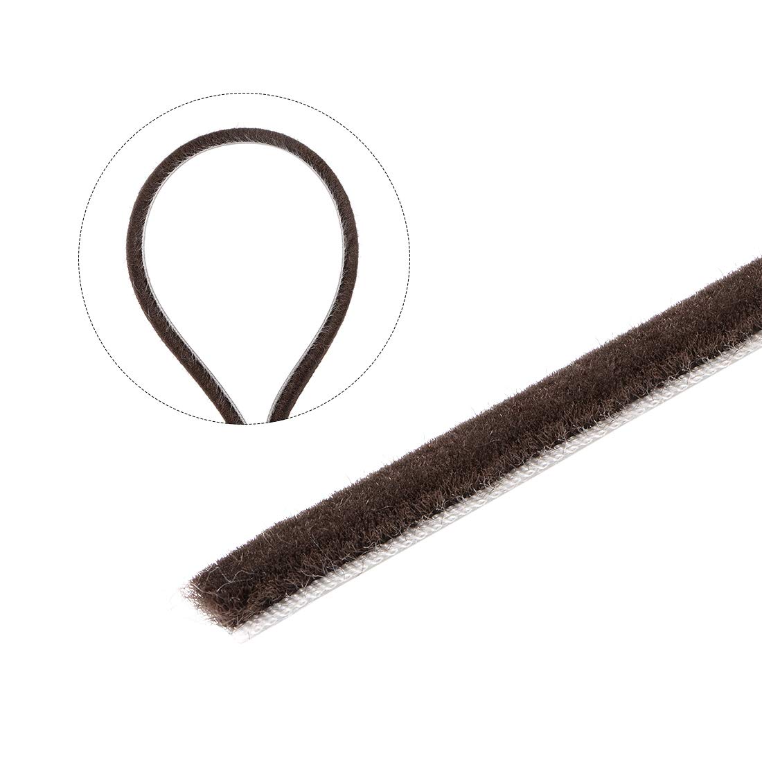 Uxcell Brosse D'étanchéité En Feutre Pour Porte Et Fenêtre - Marron - 15 000 X 8 Mm