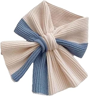 Bufanda de punto de moda para mujer, diseño cruzado, color sólido, pañuelo para otoño e invierno, uso diario, elegante bufanda de bloqueo de color