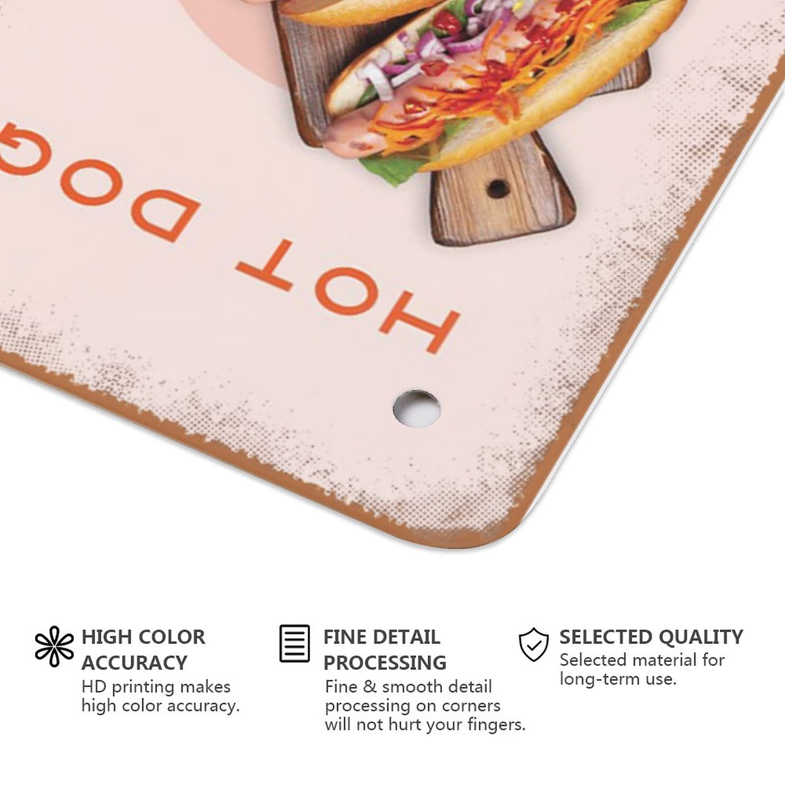 GQWJKSZ Hot Dog Targa in metallo Targa in metallo Arte appesa Ferro Dipinto Retro Casa Cucina Giardino Garage Decorazione della parete 8 x 12