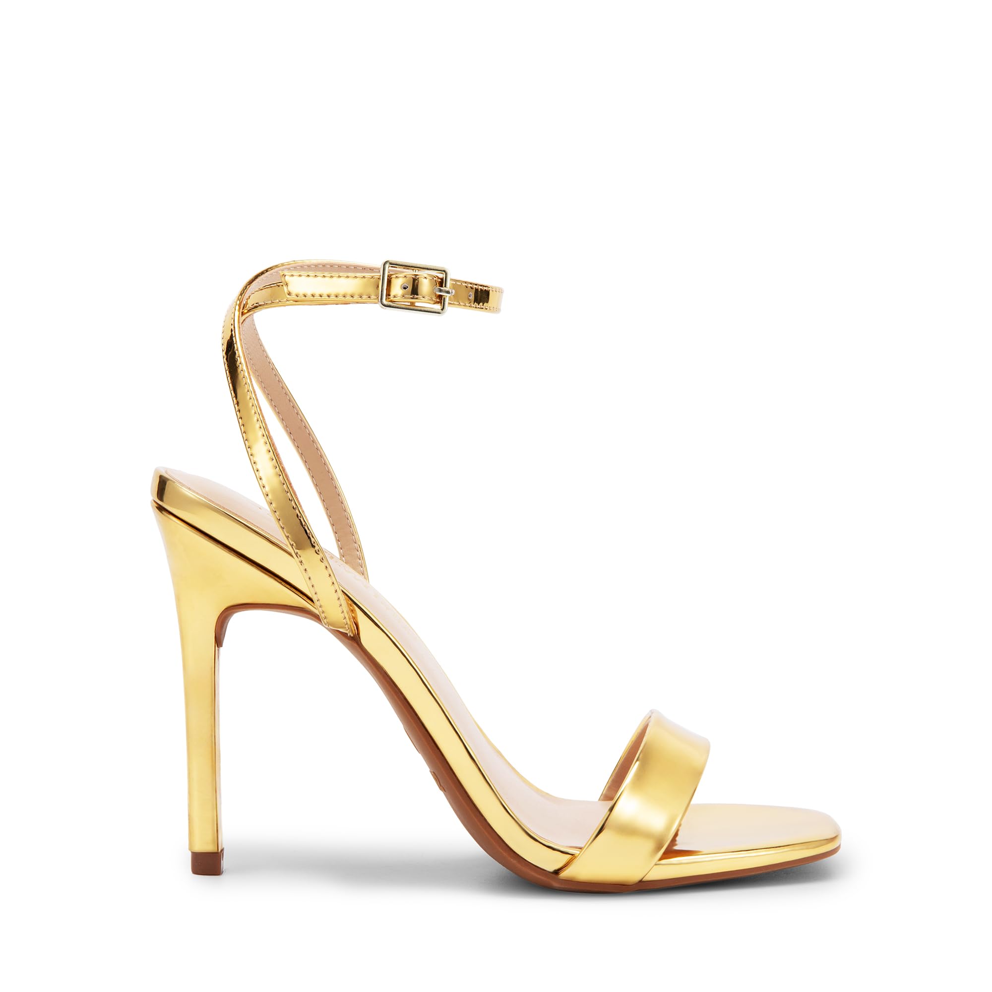 DREAM PAIRS Women’s High Stilettos Open Square Toe Ankle Strap Heels Sexy Comfort Strappy Dress Shoes Wedding Bridal Pumps Sandals: 11 Gold-pat