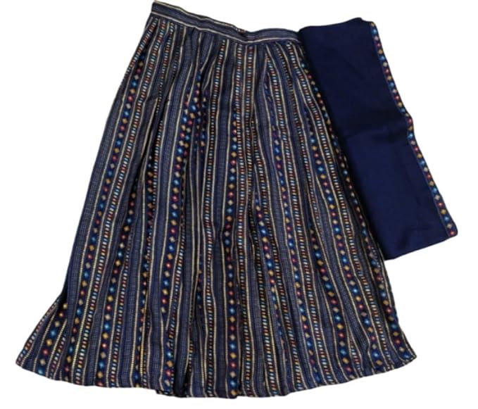 Women's Stitched Cotton Ghaghra wayal Odani 5 Mtr & unstitched Cotton Blouse piece 1 Mtr