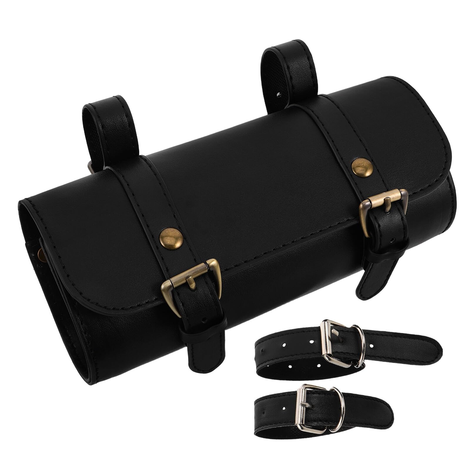 OUNONA Sacoche de Moto Vintage Pochette de Rangement Rétro pour Guidon Sacoche de Selle pour Moto Cruiser et Scooter Électrique et Trousse à Outils