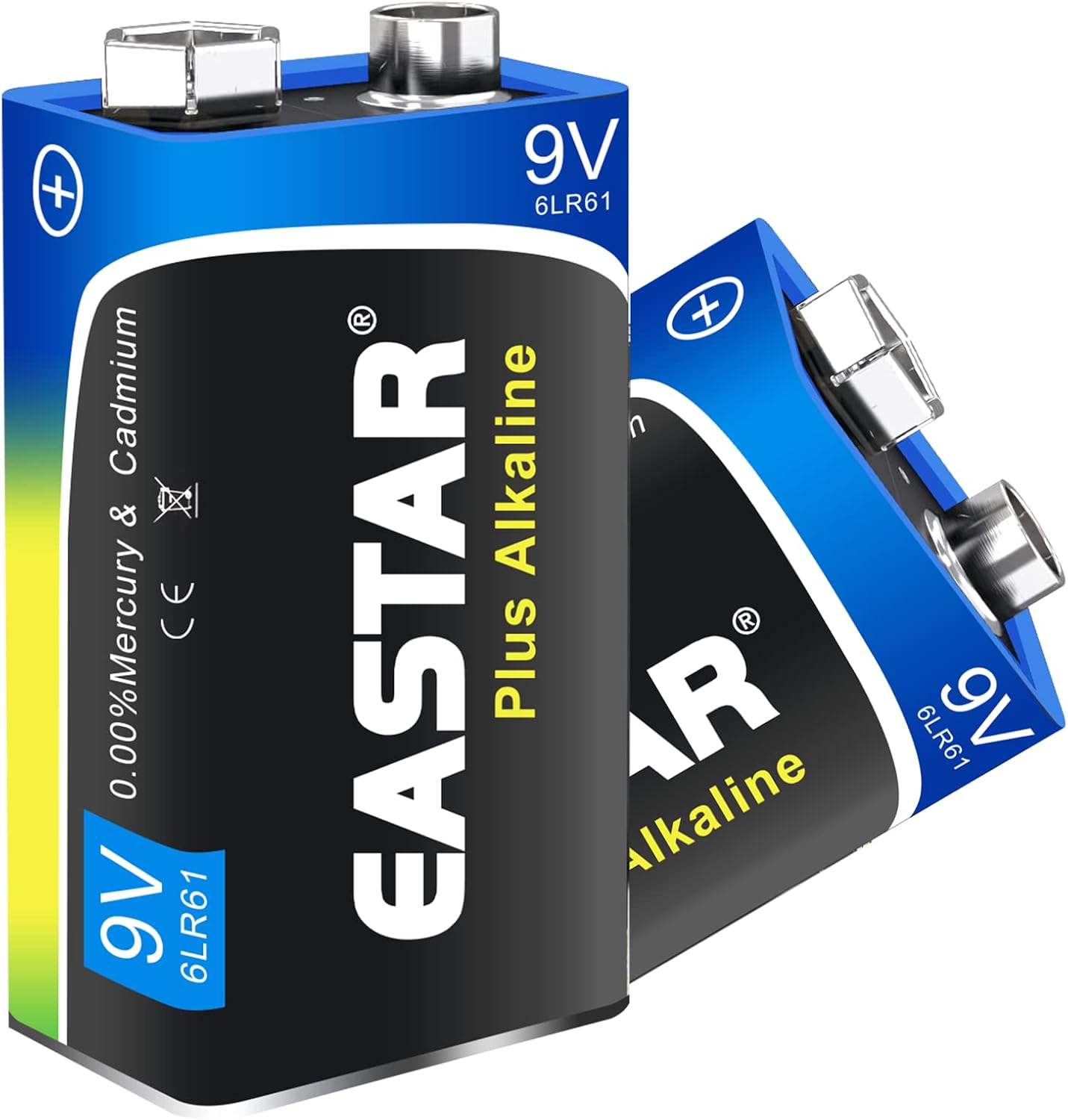 EASTAR BTS 9V Batteries, 9 Volt Battery Alkaline Leakproof