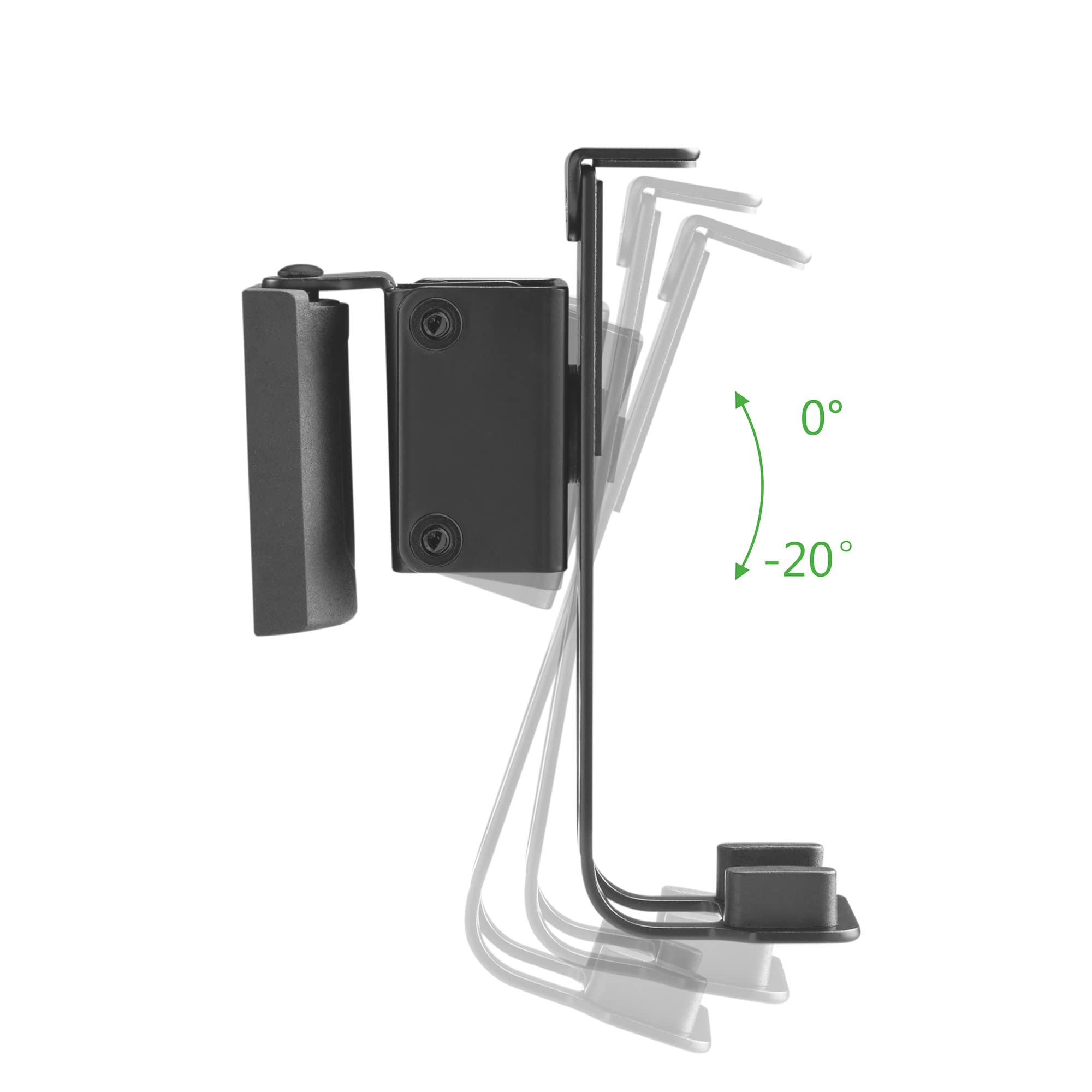 conecto Uchwyt ścienny na głośnik, kompatybilny z Sonos® One, Sonos® One SL, Sonos® Play:1, nośność: 3 kg, zestaw 2 szt., czarny