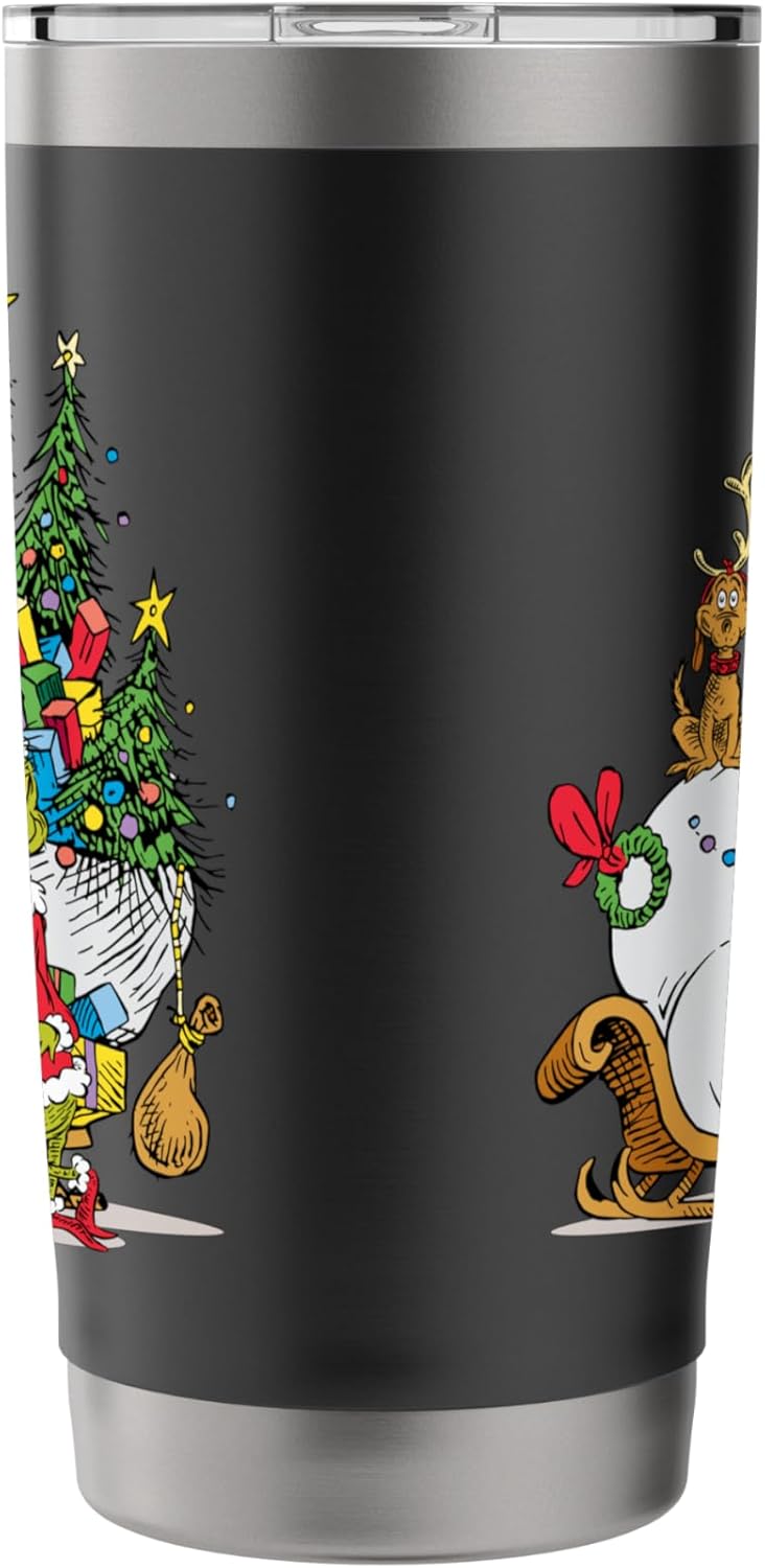 Dr. Seuss Grinch Sleigh Stainless Steel Insulated Tumbler - Image 4
