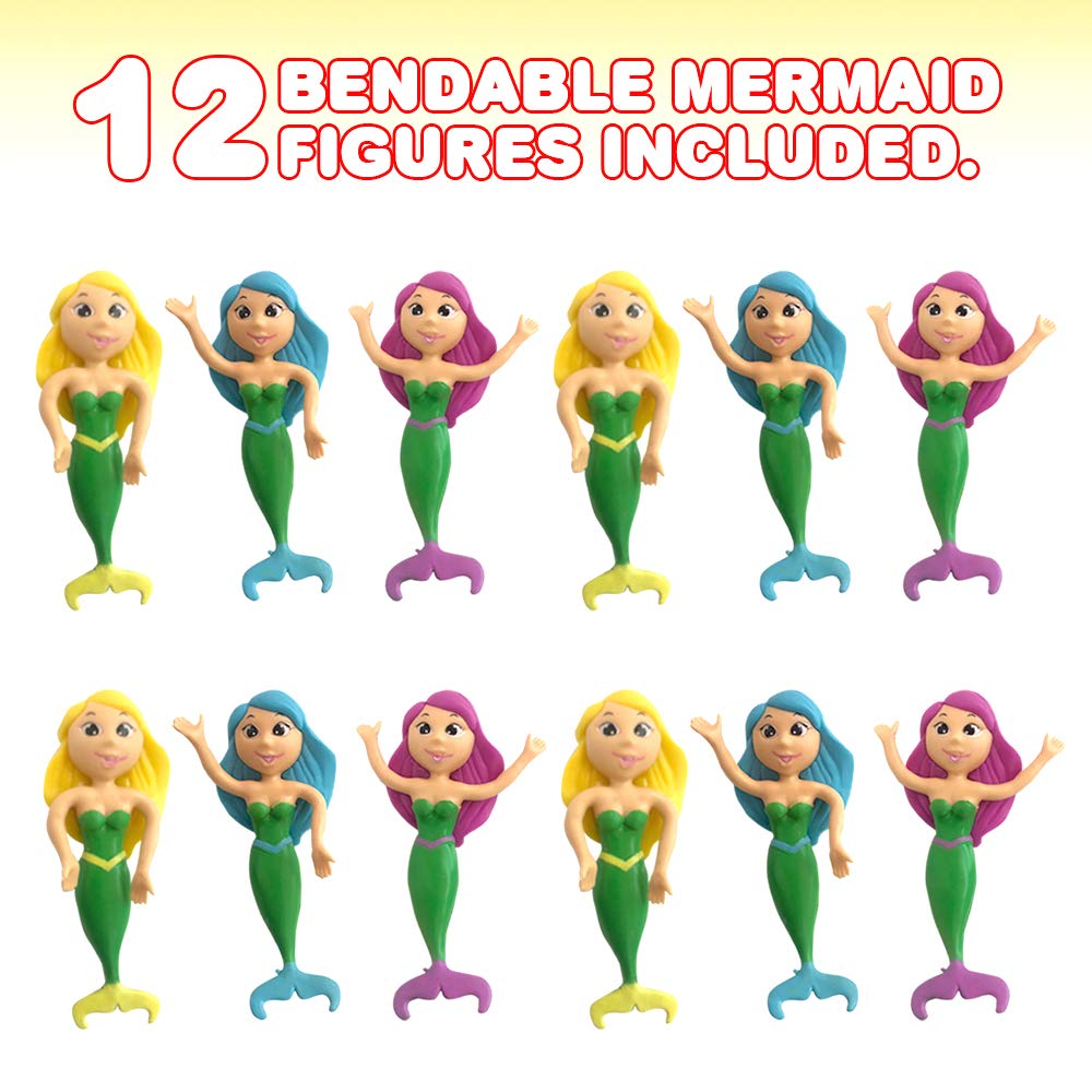 Condition photo showing New/Like New for ArtCreativity Bendable Mermaid Figures, Set of 12 Flexible Magical Figurines, Stress Relief Fidget Toys for Kids, Birthday Party Favors, Goodie Bag Stuffers, Piñata Fillers for Boys and Girls