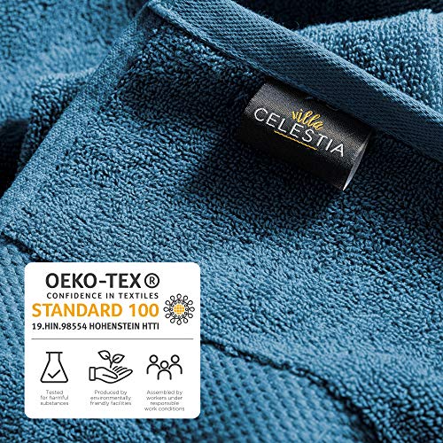 Villa Celestia 700 Gsm Blue Bath Towel, 100% Cotton Bath Towels Blue, Quick Dry Bath Towels, Plush Towel, Soft Bath Towels, Cotton Towels, Towel Set For Bathroom 27X54 Inches, Blue Towels Set Of 4 #TOP5
