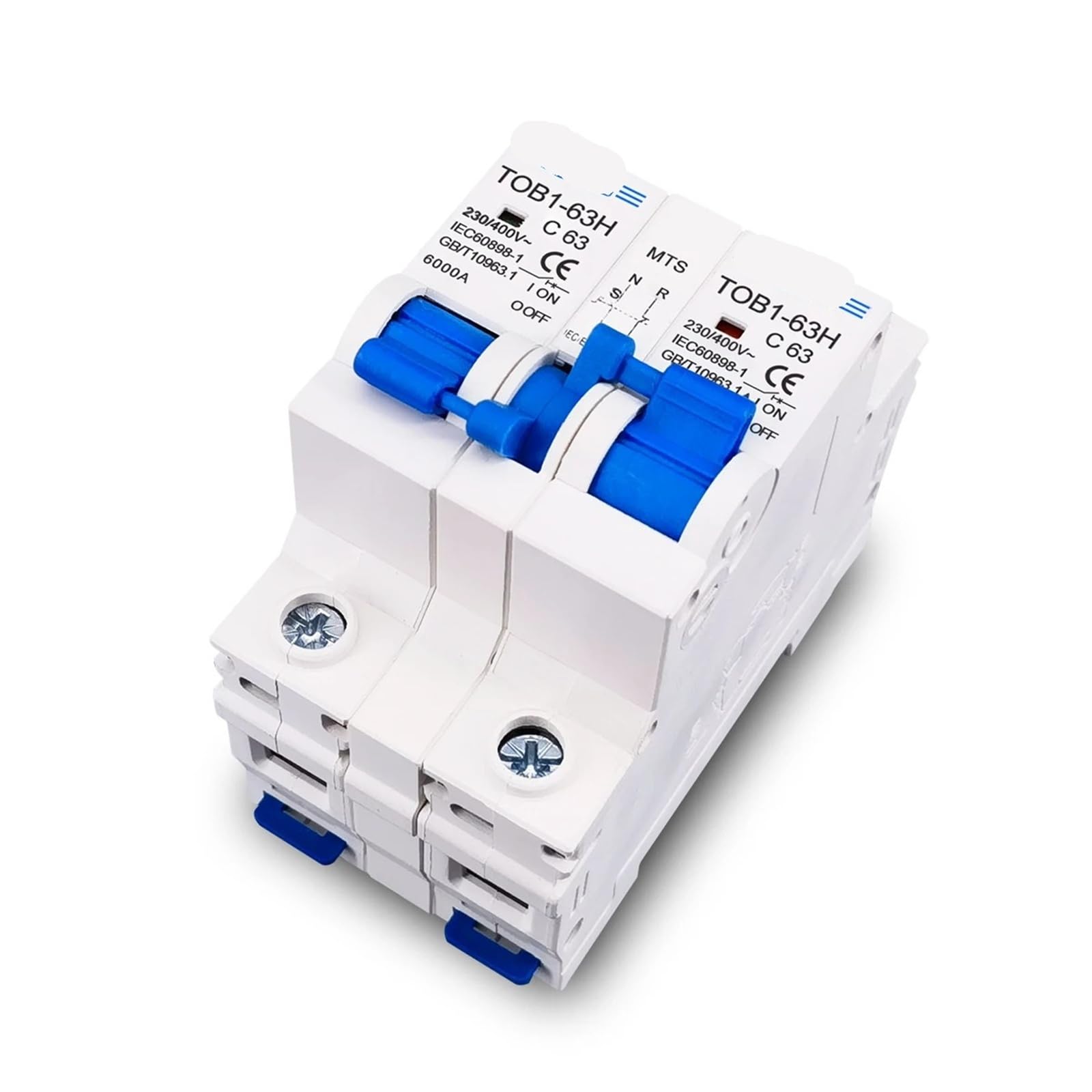 Disjoncteur interrupteur de transfert manuel double alimentation 2P 40A