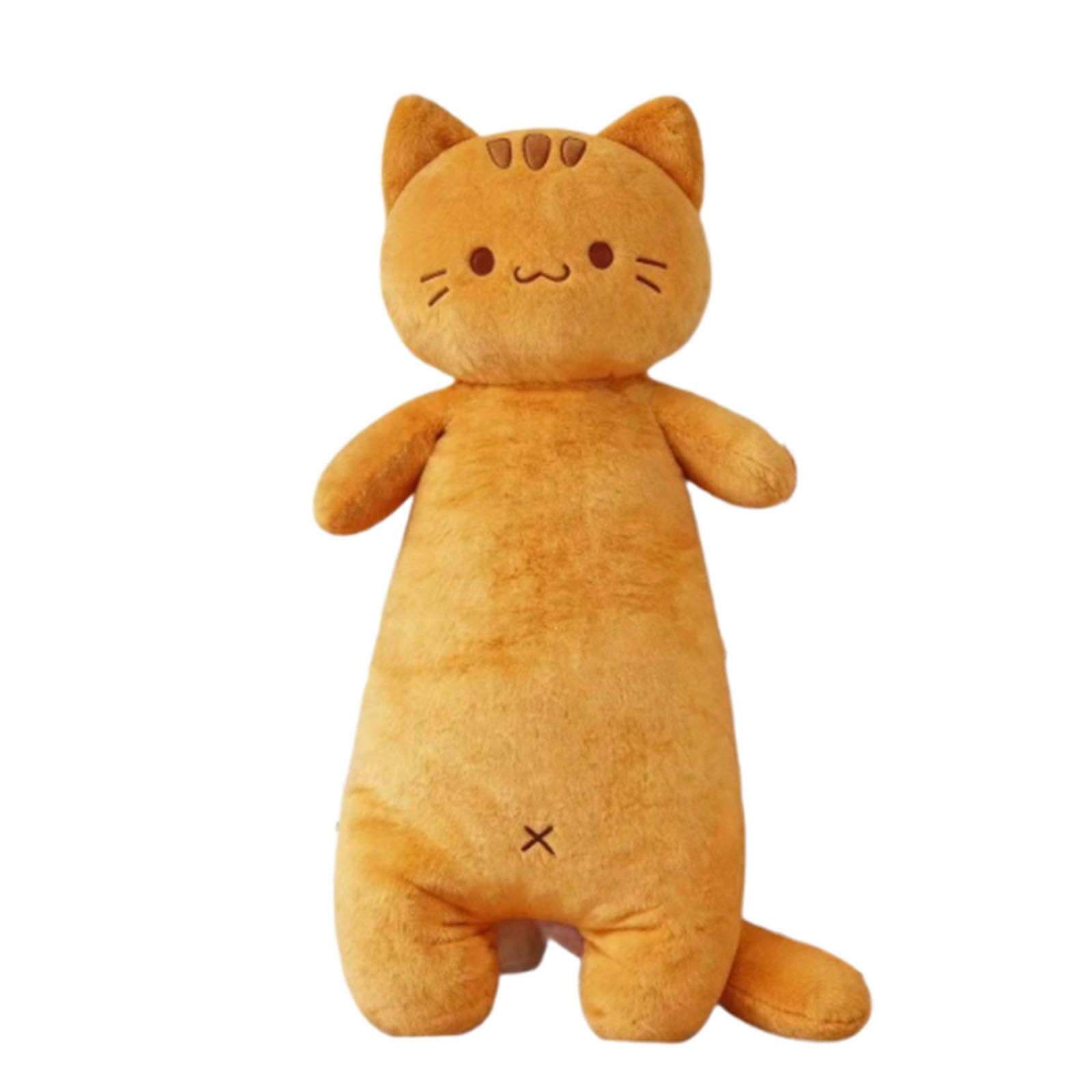 champracer Langes Katzen Plüschkissen, großes Kätzchen Körperkissen aus weichem Plüsch, zum Kuscheln und Entspannen, Geschenk für Kinder & Erwachsene zu Geburtstag und Weihnachten (90cm)