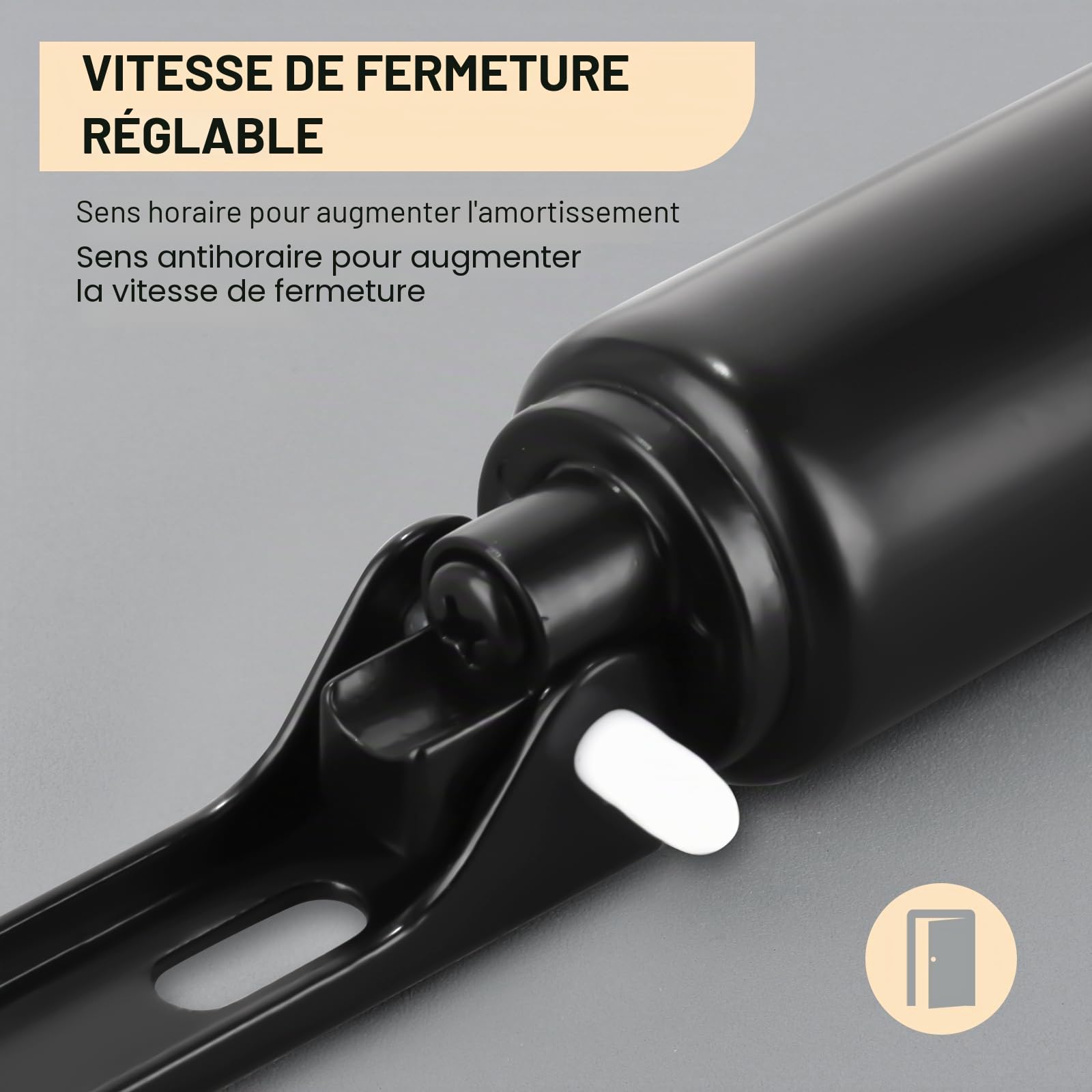 Storm Ferme-porte pneumatique Noir
