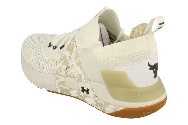 Mens UA Project Rock 4 Training Shoes White Camo us Footwear Size System Adult Men Numeric Medium Numeric