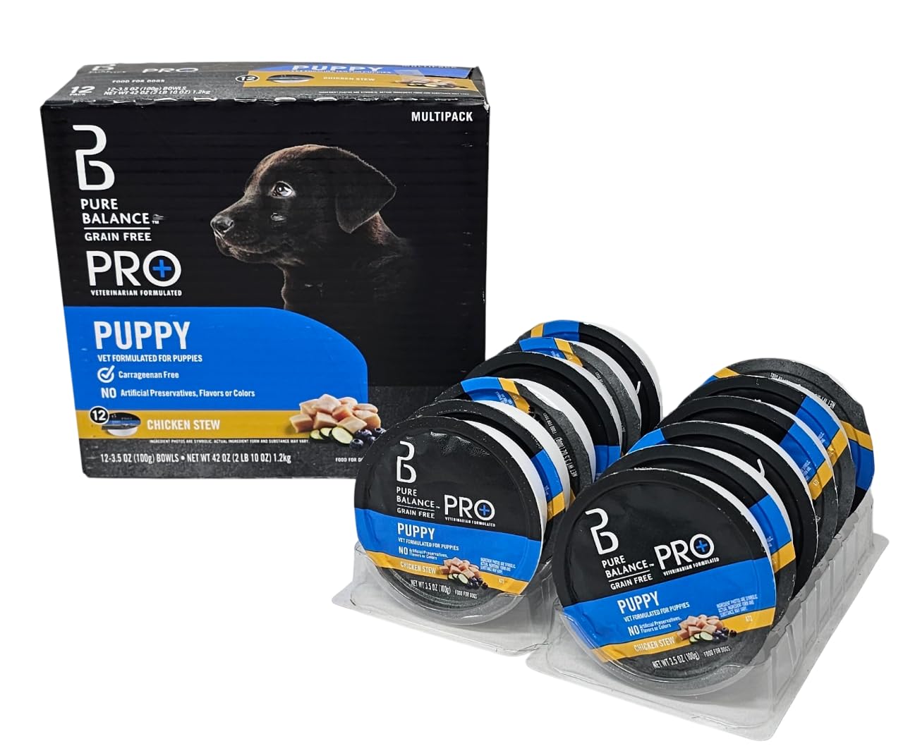 Pure Balance Pro+ Puppy Chicken Stew Wet Dog Food, 3.5 Ounces (12 Count):  Pet Supplies: Amazon.com