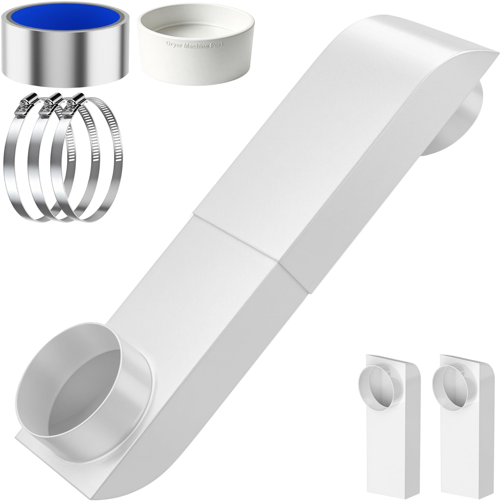Periscope Dryer Vent 9.5-14.5" Telescoping,Low Profile Duct for Tight Space