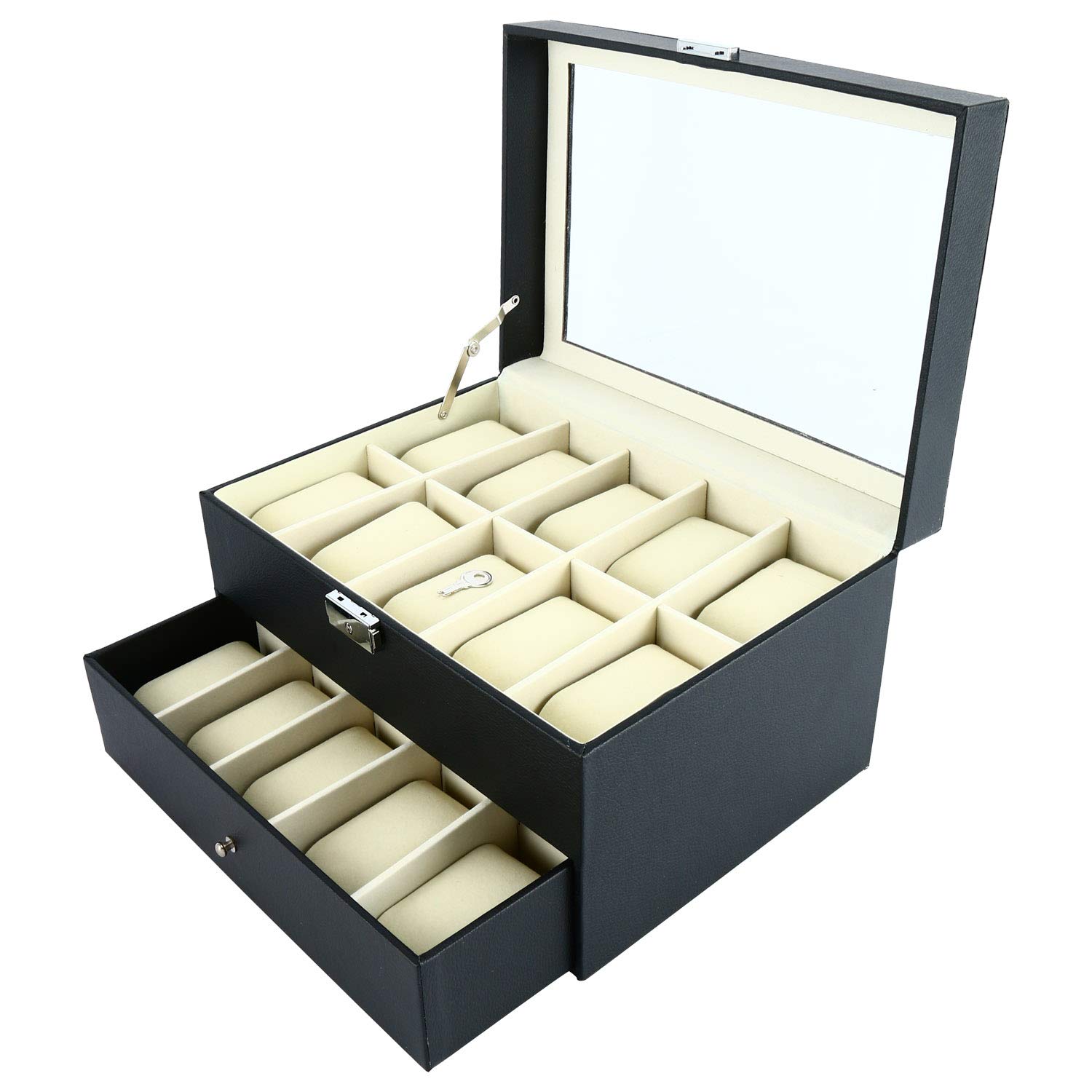 Homend 20 Slots Vintage Style Watch Jewelry Display Storage Box