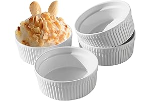 Cinf White 4 Pack Oven Safe 10 oz Ramekins