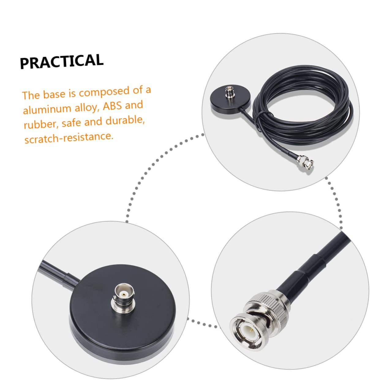 jojofuny Supporto Per Antenna Con Base Magnetica - Ricambio Per Auto Camion E Apparecchiature Radio Amatoriali