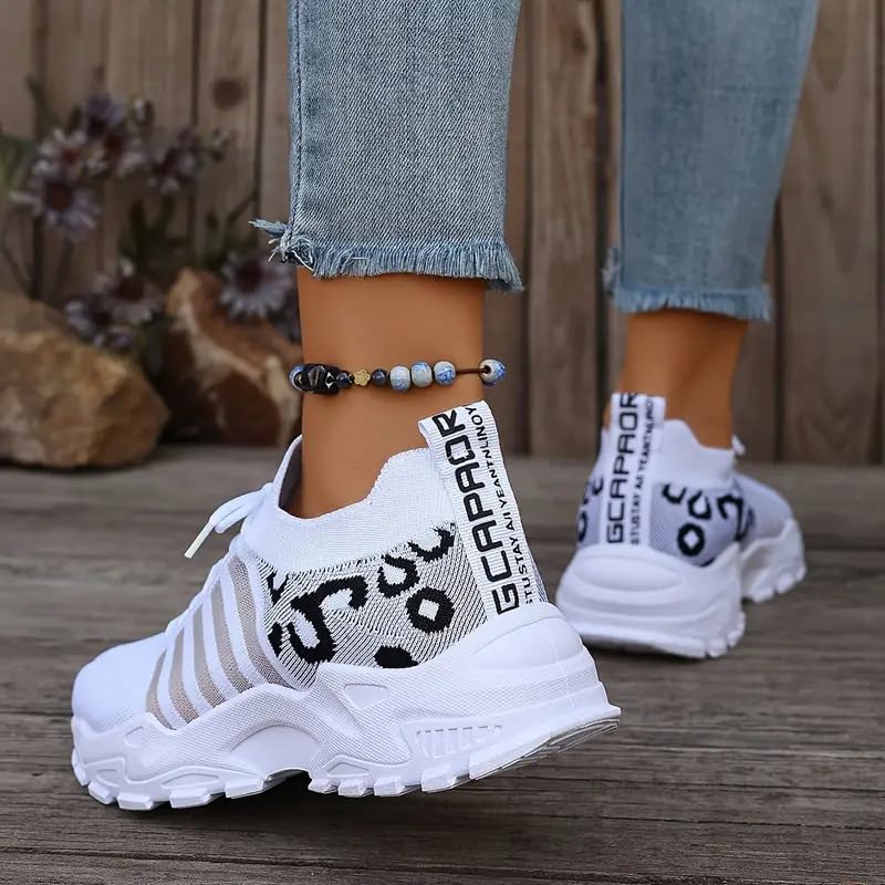 Women's Fashion Leopard Print Lace Up Low Top Sneakers, Workout Sneakers, Jogging Shoes, Casual Comfortable Sports Running Shoes, Female All-Match Round Toe Trending for Daily Wear2