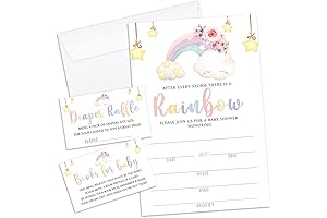 Rainbow Baby Shower Invitations