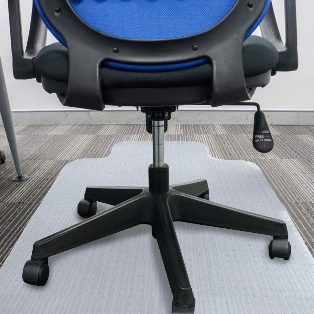 Tapete para Silla para Alfombra y Piso de Madera Dura, Tapete para Silla Transparente de 35 X 47 Pulgadas para Protección del Piso, Tapete para Silla de Alfombra Antideslizante