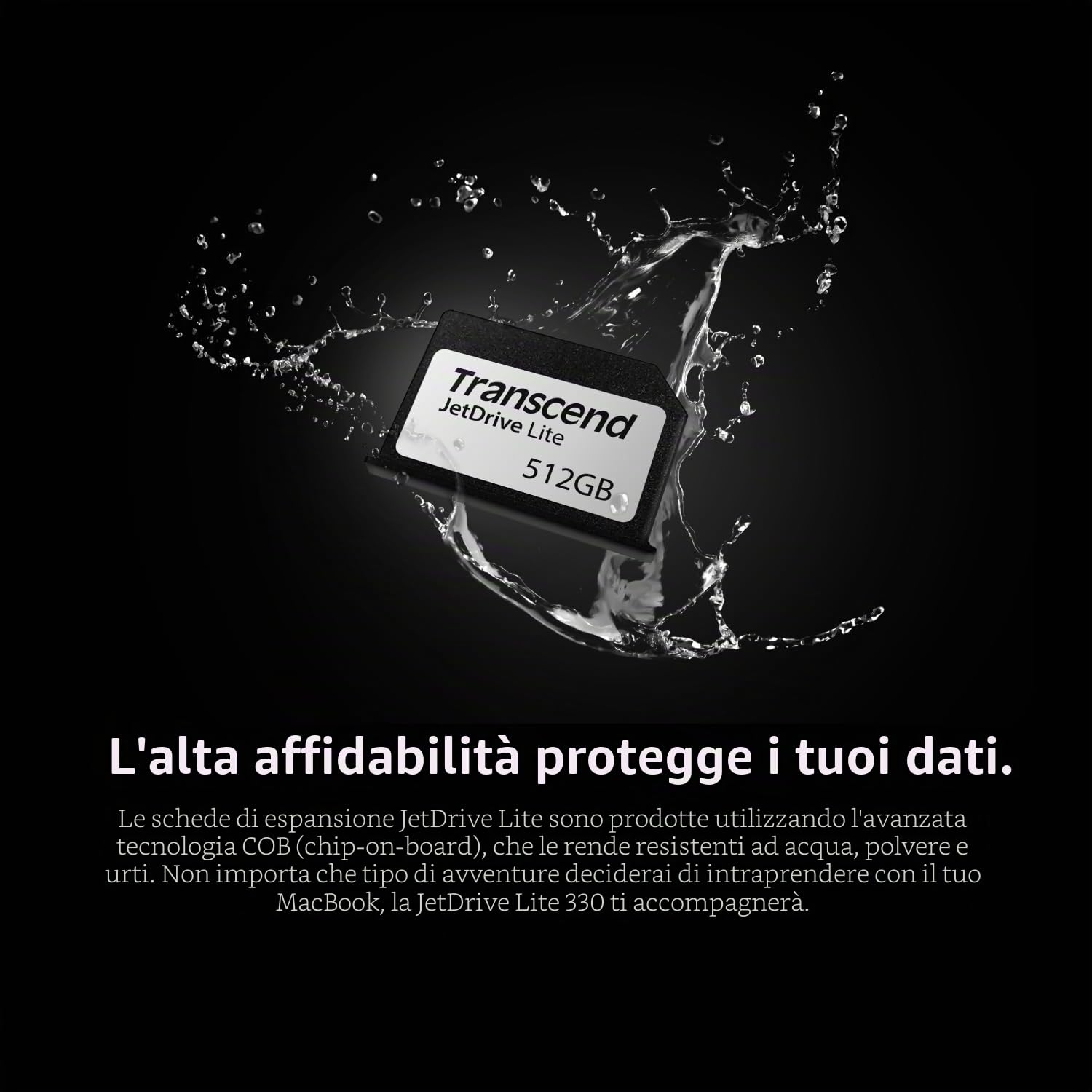 Transcend JDL330 JetDrive Lite 330 da 512 GB, scheda di espansione per MacBook Pro 2021, fino a 95/75 MB/s - TS512GJDL330