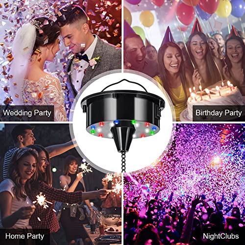 3 Rpm Mirror Ball Motor Rotating Motor With 4 Colors Lights, Disco Ball Motor Rotator For 6 8 12 Inch Disco Mirror Ball For Djs Bands Pubs Party Weddings Banquets Night Clubs-Battery Powered #TOP3
