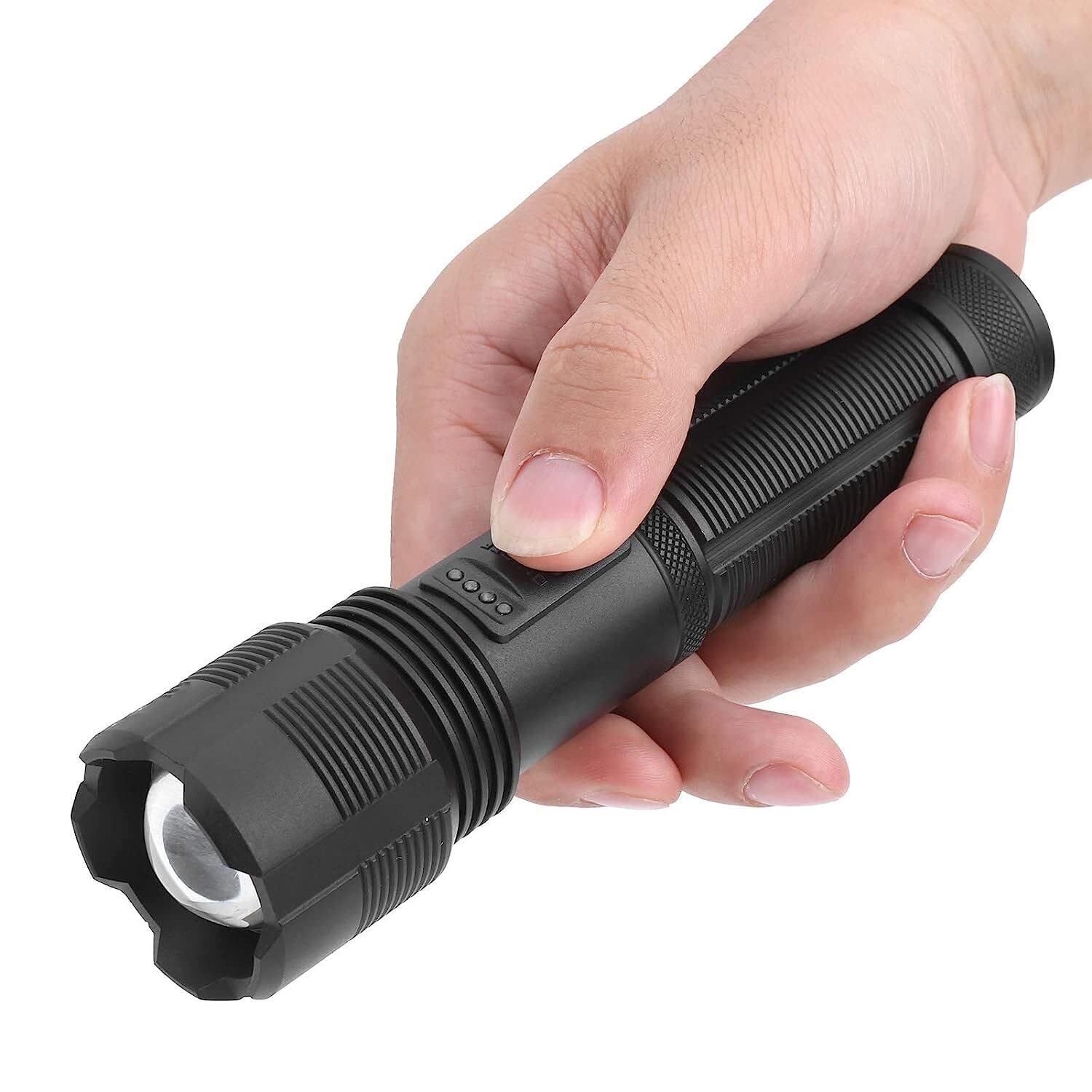 Torcia ricaricabile ad alta luminosità, 2000 lm, potente torcia
