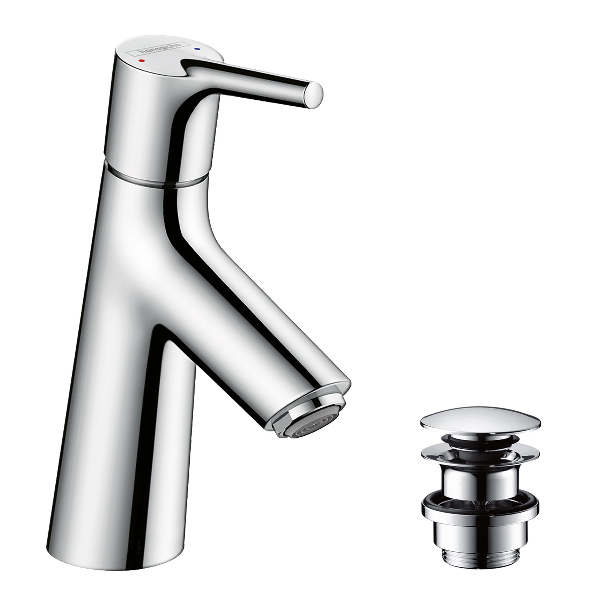 Hansgrohe Chrome Talis S Basin Mixer Tap 80 With Push Open Waste, 72011000