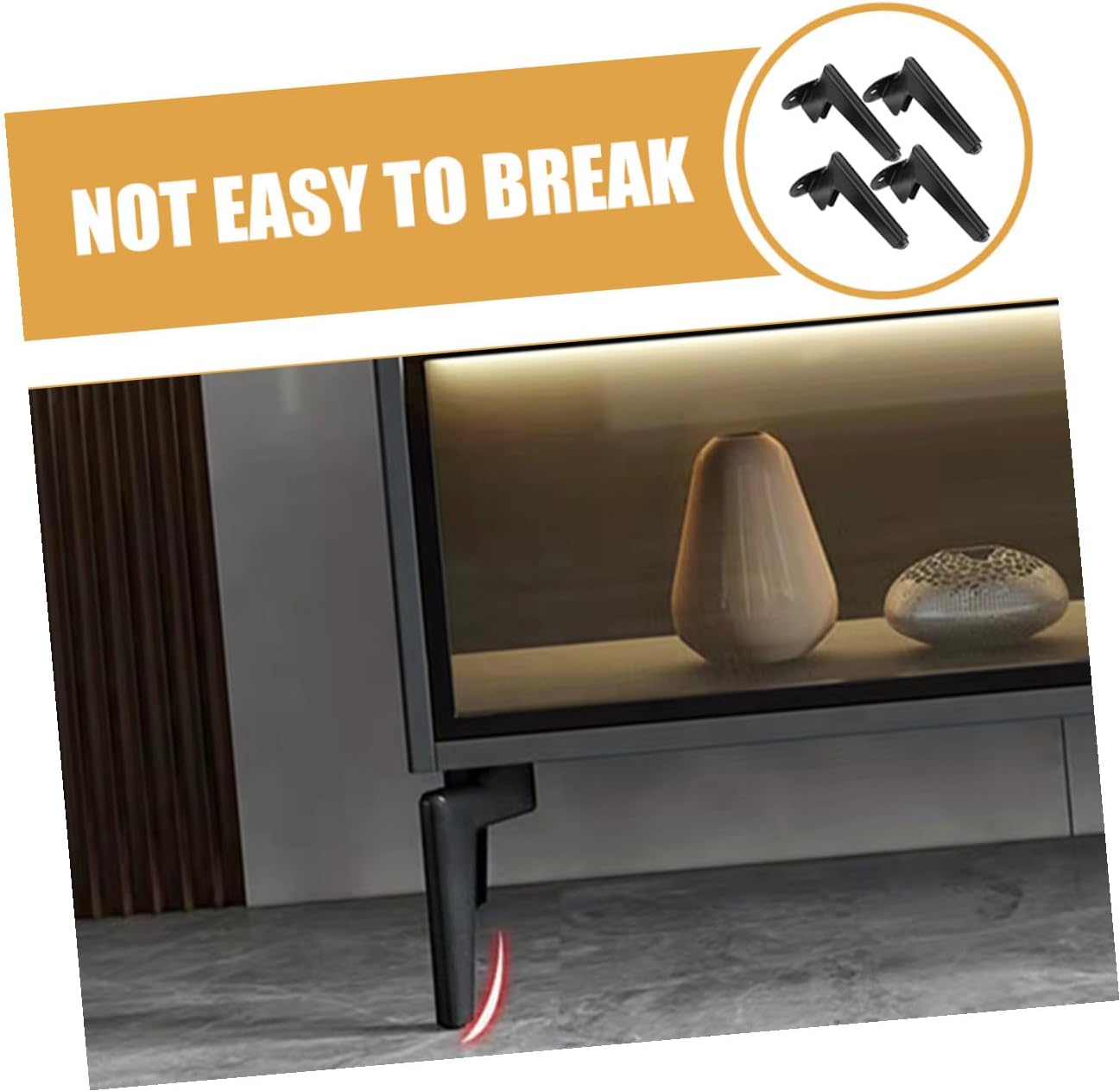 4pcs Metal Furniture Legs Replacement Sofa Legs Cabinet Support Hardware 14.5cm Heavy Duty Metal for Couch Table Furniture Maintenance