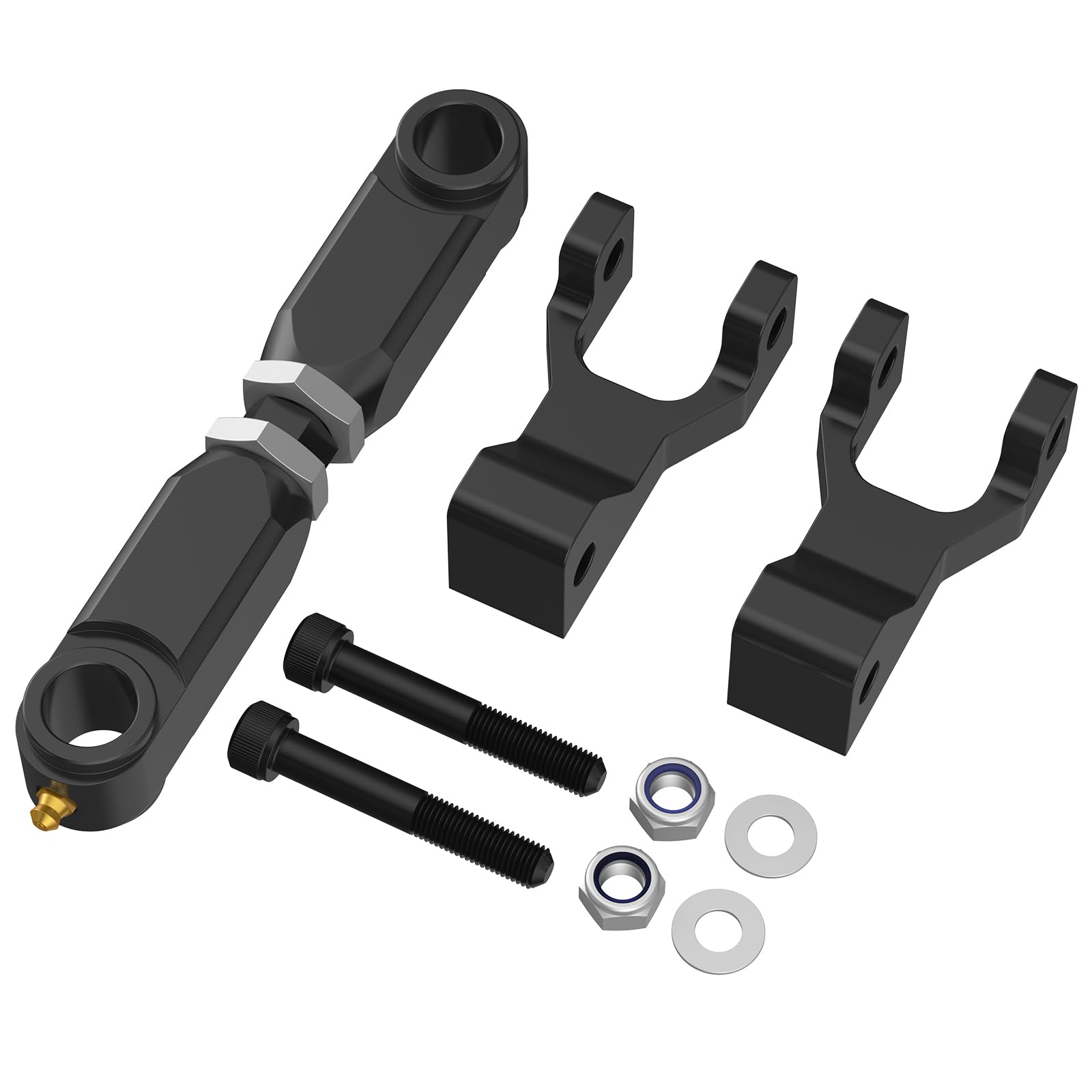 NICECNC Kit abbassamento anteriore posteriore ATV nero compatibile con Yamaha Raptor 660 660R 2001-2005 YFM660R Raptor 700 700R 2006-2019 YFM700