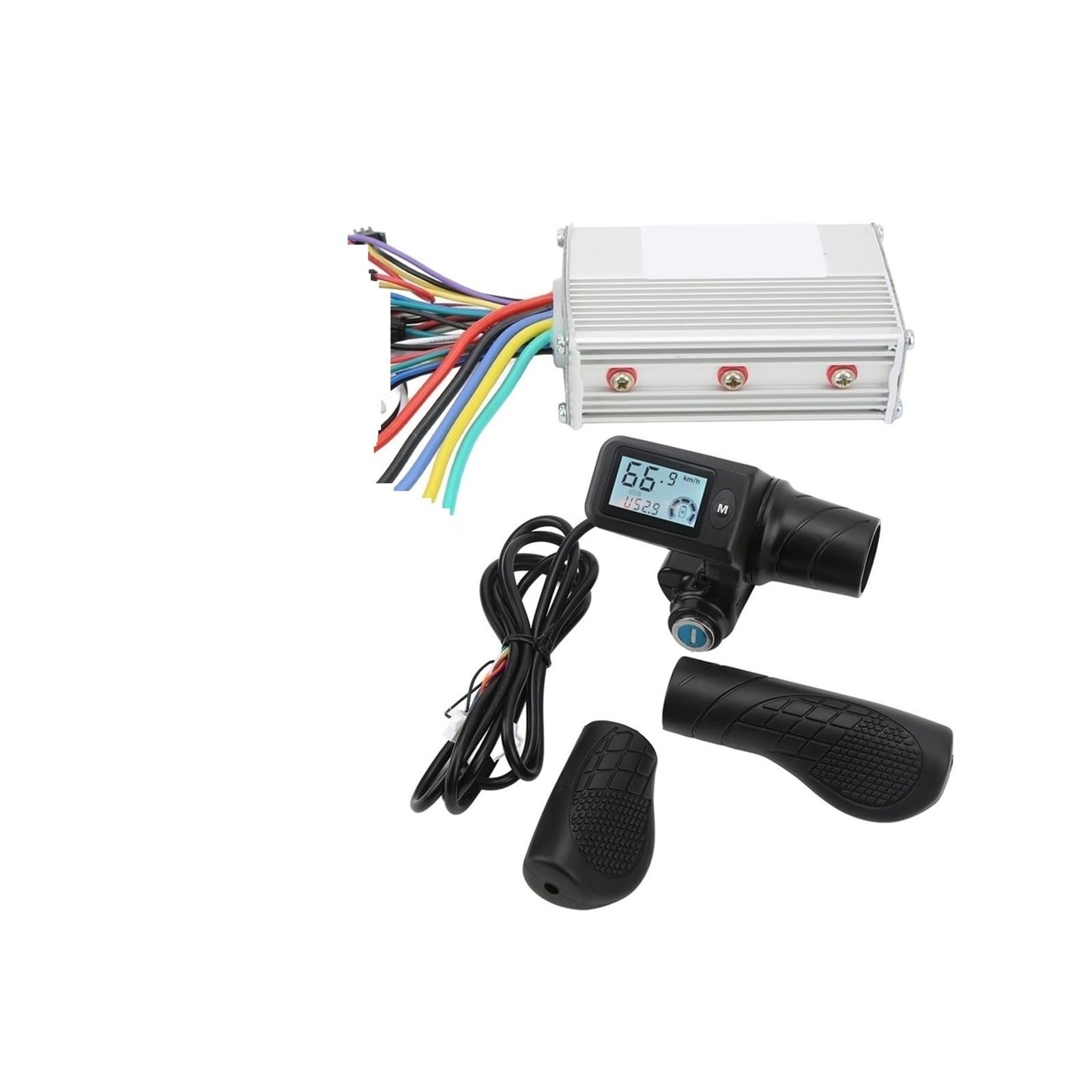 Sterownik silnika bezszczotkowego do roweru elektrycznego, skutera, 36 V, 48 V, 350 W, z wyświetlaczem LCD 805 i uchwytem przepustnicy.