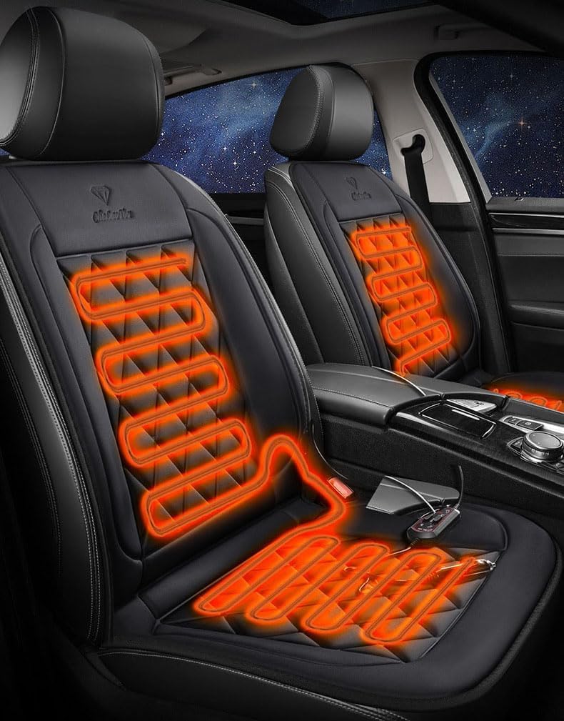 Buybai 2 Pack Car Seat Covers Set Universal Car Seat Cover Comfortable Leather Seat Cushion Automatic Seat Protector — view 5