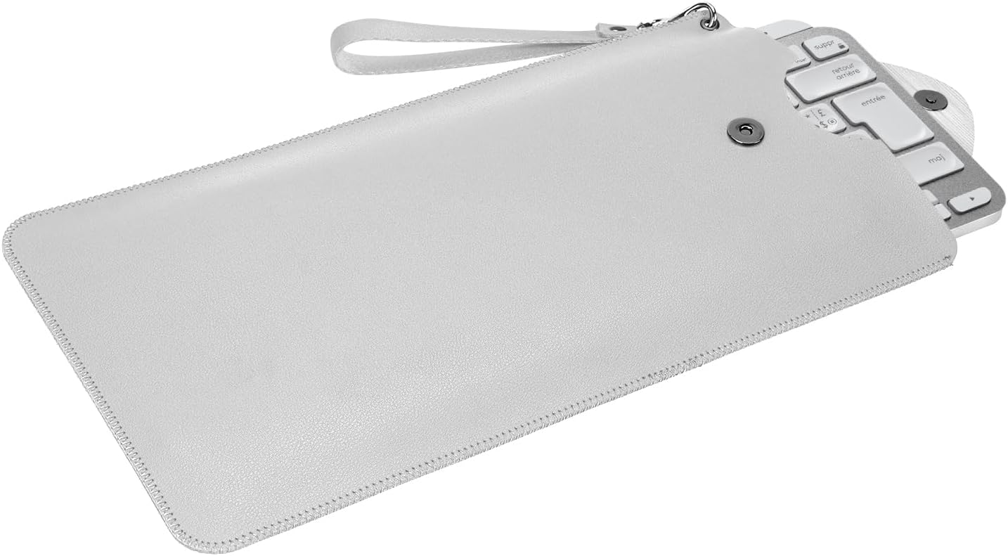 Geekria Keyboard Carrying Cover Case Compatible with Logitech Logicool MX Keys Mini KX700 Wireless Portable Keyboard Protective Travel Bag (Light Grey)