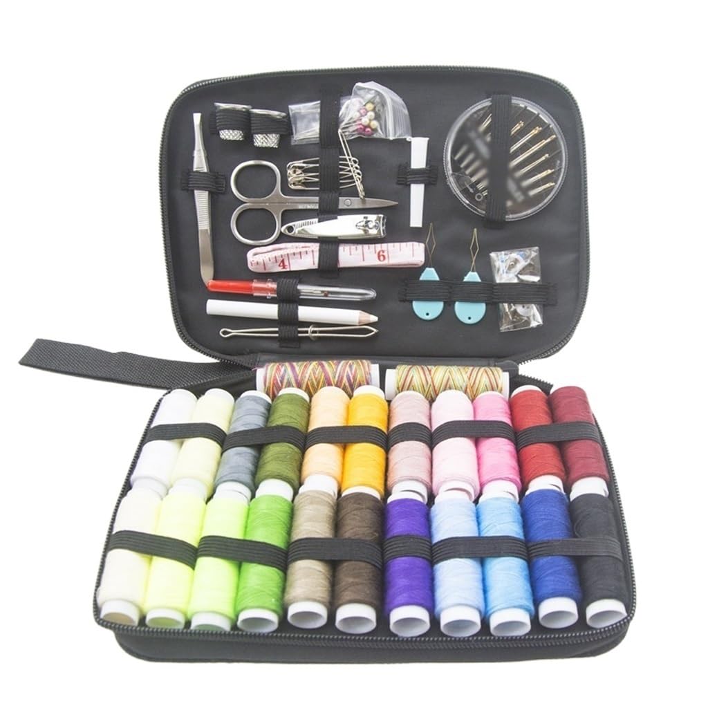 Kit de Costura de Viaje para el hogar Caja de Costura de 100 Piezas Kit de Costura portátil