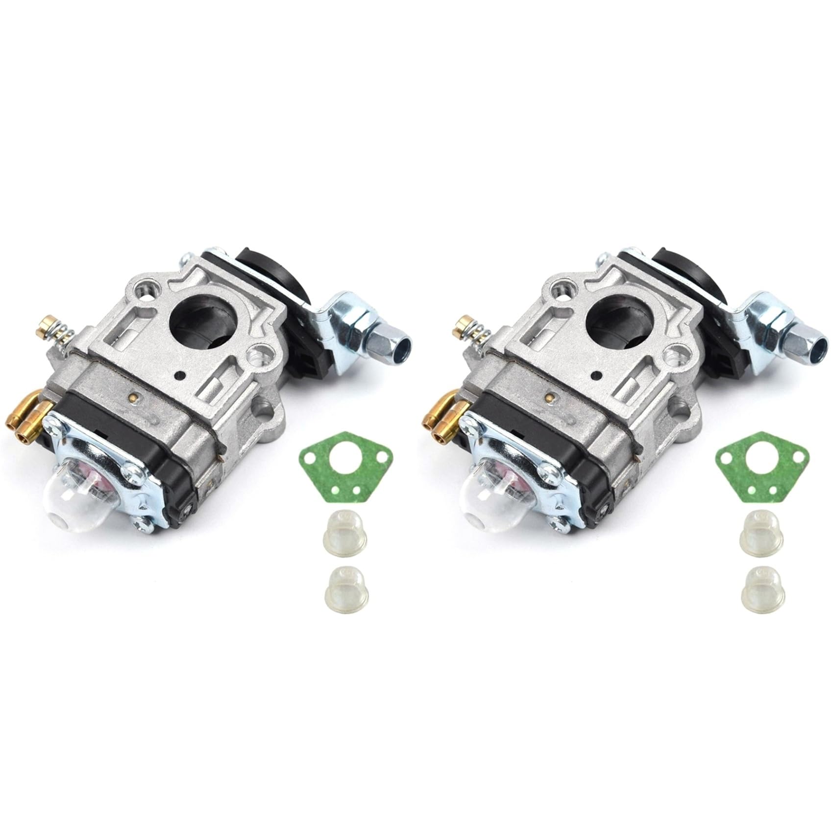 Jnchdghwa 2 Set 15mm Carburetor Kit for Brush Cutter 43Cc 49Cc 52Cc Shredder Chain Saw Chainsaw
