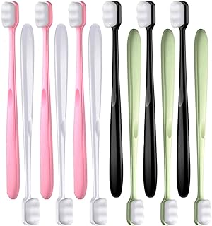 12pcs Extra Soft Toothbrush Manual Micro Nano Toothbrushes 20000 Soft Bamboo Charcoal Bristles Toothbrush Soft Bristle for Sensitive Gums Recession Adult Kid Children