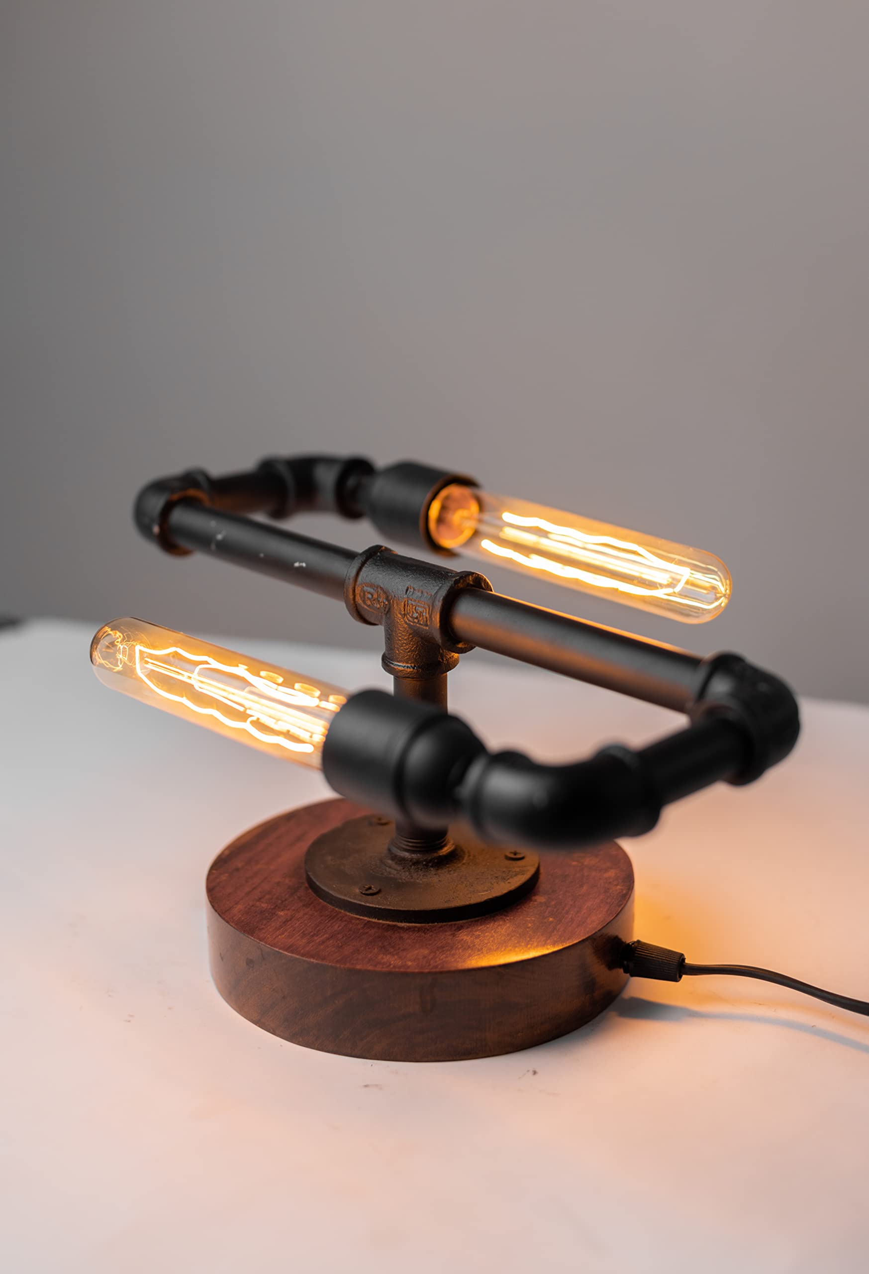 Smokestack Works Vintage Dual Steampunk Style w/ Bulb Included