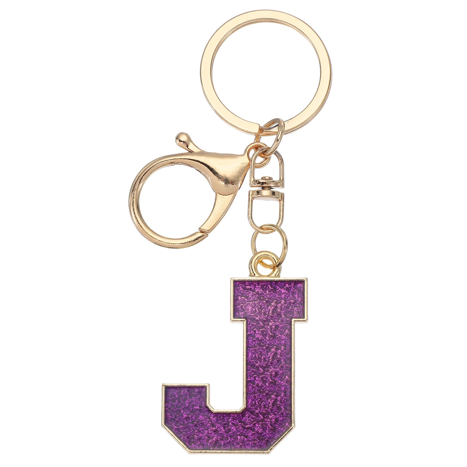 PATIKIL Initial Letter Keychain, Alphabet Letter Bag Letter Pendant Charm Key Chain for Wallet Purse Handbag