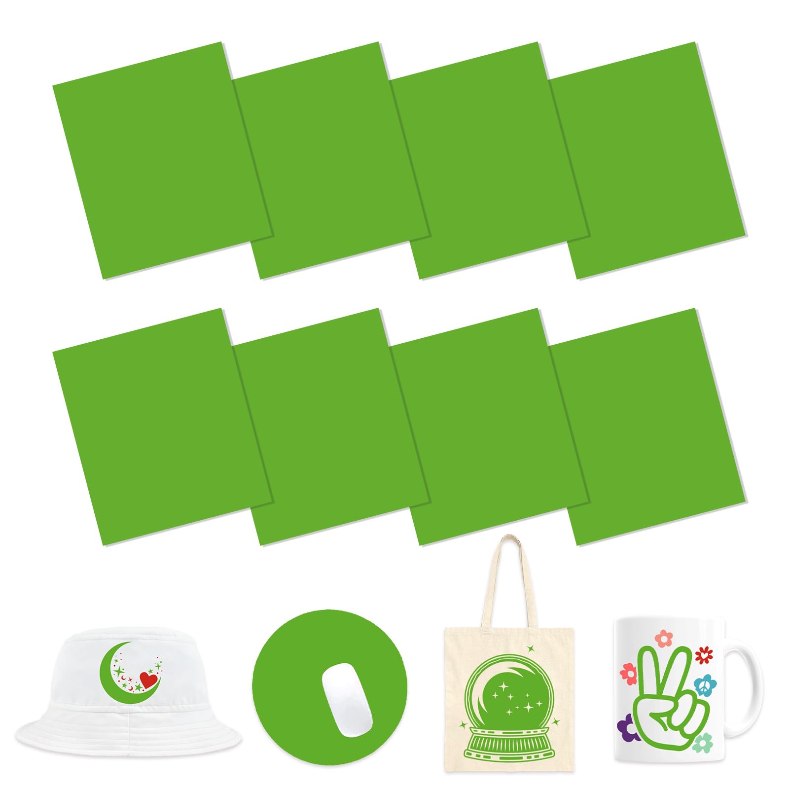 HTVSTD Green Sublimation Transfer Ink Paper 8 Sheets 12 * 10in