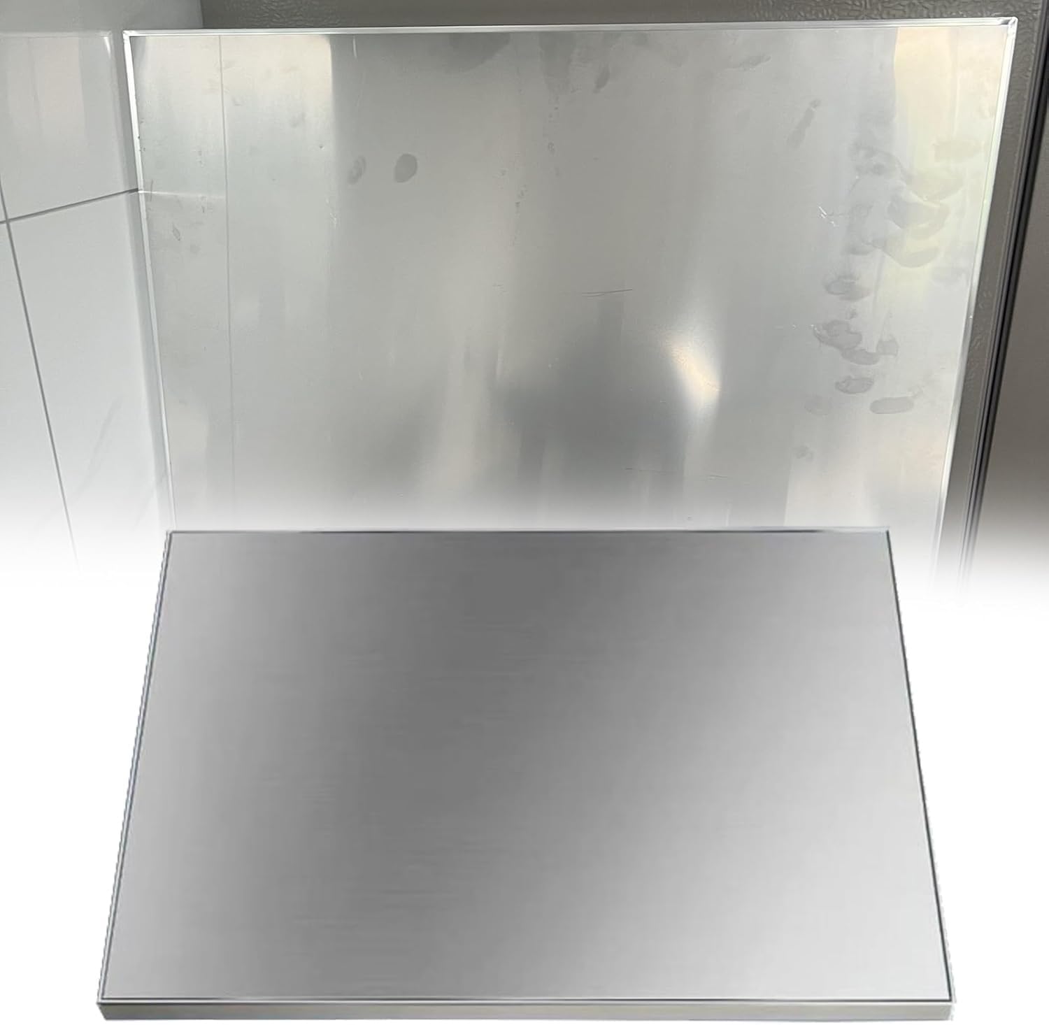Generisch Doppelseitige Hitzeschutzfolie aus Aluminiumfolie, feuerfeste Kühlschrank-Isolierplatte, magnetischer Wandschutz für Küche, Backofen und Warmwasserbereiter (61 x 30,5 cm)